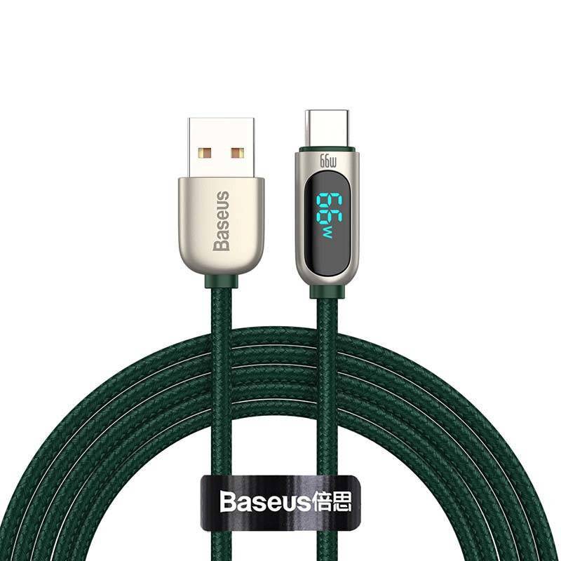 Baseus Display-Kabel USB zu Typ-C, 66W, 2m (grün)