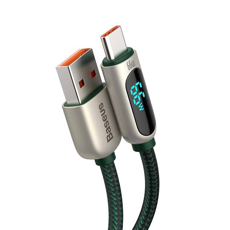 Baseus Display-Kabel USB zu Typ-C, 66W, 2m (grün)