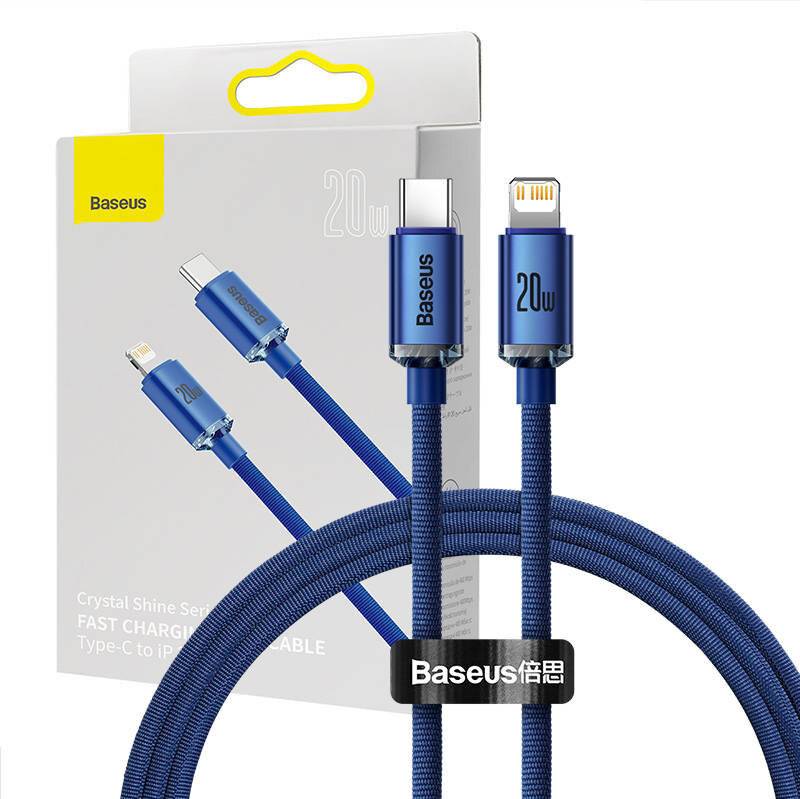 Baseus Crystal Kabel USB-C zu Lightning, 20W, 1.2m (blau)
