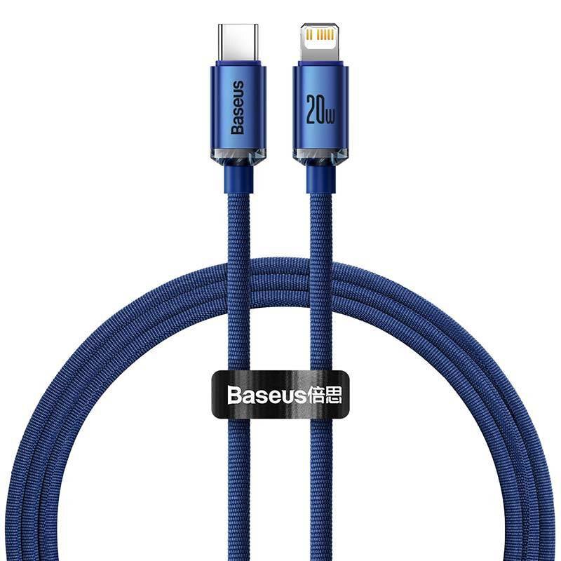 Baseus Crystal Kabel USB-C zu Lightning, 20W, 1.2m (blau)