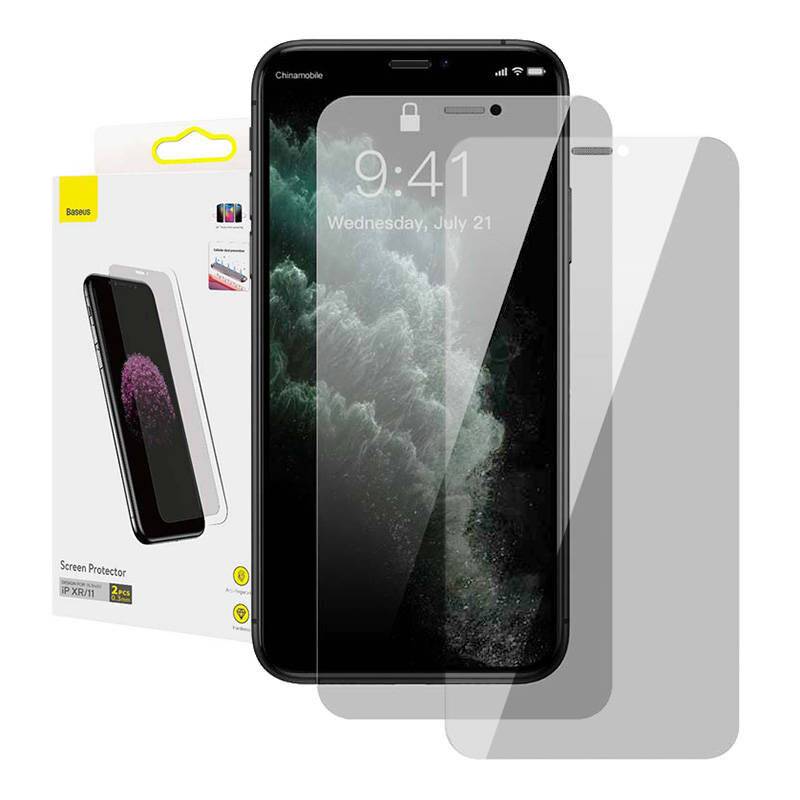 Baseus 0.3mm Displayschutzfolie (2er Pack) für iPhone XR/11 6.1 Zoll