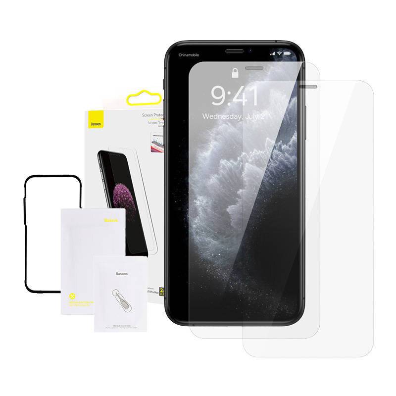Baseus 0.3mm Vollglas Tempered Glass Film (2er Pack) für iPhone XS Max/11 Pro Max 6.5inch