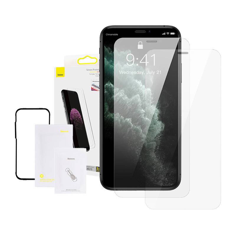 Baseus 0.3mm Vollglas Tempered Glass Film (2er Pack) für iPhone XR/11 6.1inch