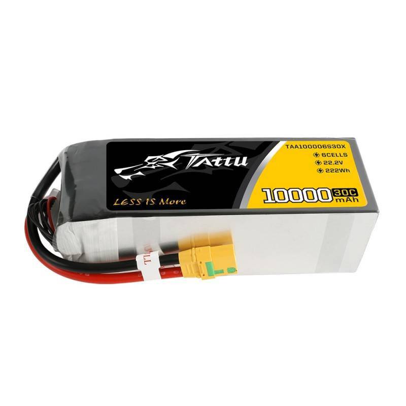 Akku Tattu 10000mAh 22.2V 30C 6S1P XT90 Anti-Funken-Stecker
