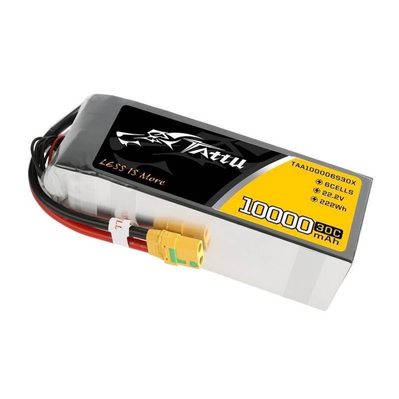 Akku Tattu 10000mAh 22.2V 30C 6S1P XT90 Anti-Funken-Stecker