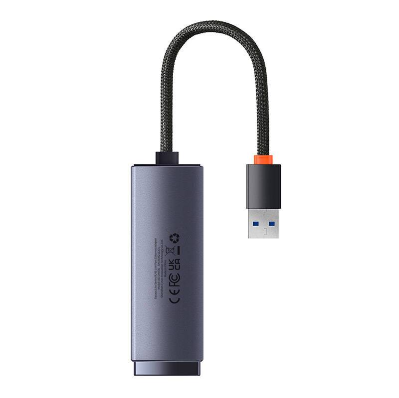 Netzwerkadapter Baseus Lite Serie USB auf RJ45, 1000Mbps (grau)