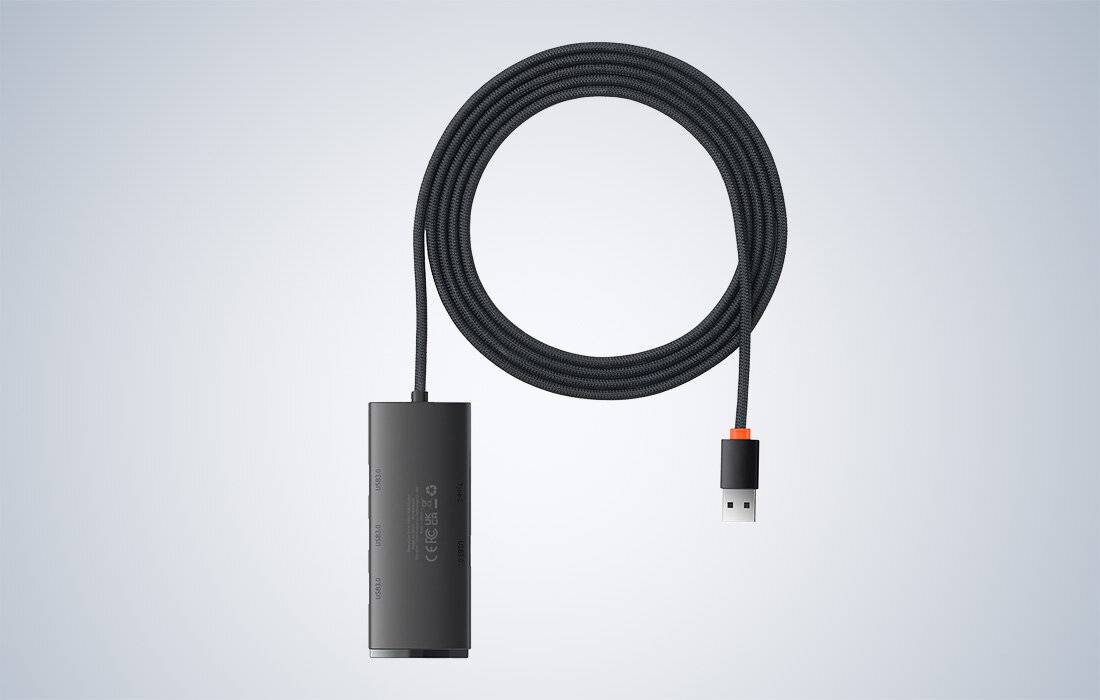 Hub 4w1 Baseus Lite Serie USB do 4x USB 3.0 2m (czarny)