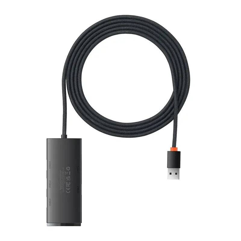 Hub 4w1 Baseus Lite Serie USB do 4x USB 3.0 2m (czarny)