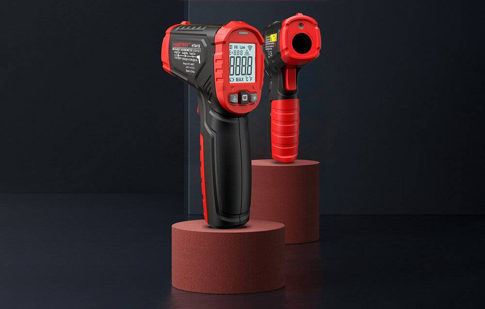 Habotest HT641B Infrarot-Thermometer, -40°C bis +600°C, 12:1, einstellbarer Emissionsgrad