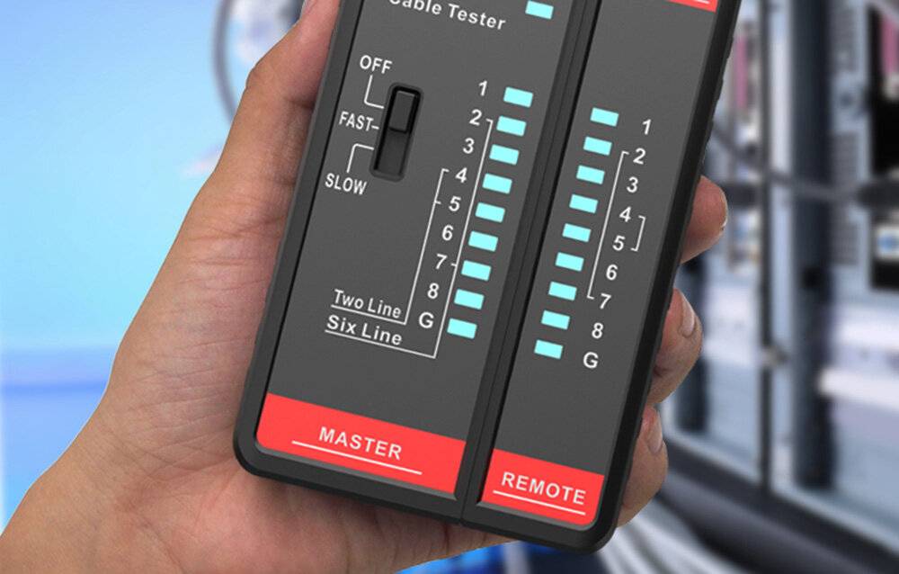 Habotest HT812A Netzwerkkabel-Tester für RJ45 und RJ11, kompaktes Klappdesign