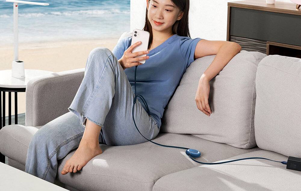 USB-C 3-in-1 Kabel Baseus Bright Mirror 4 für micro USB / USB-C / Lightning 100W / 3.5A 1.1m (Blau)