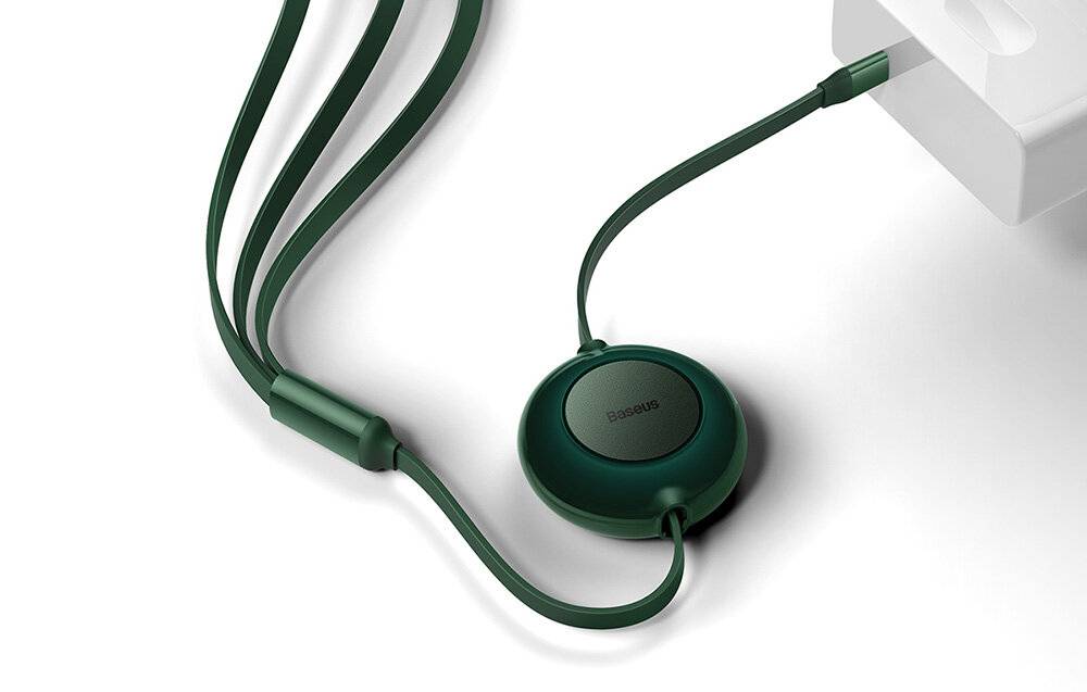 USB-C 3-in-1 Kabel Baseus Bright Mirror 4 micro USB / Lightning 100W 3.5A 1.1m Grün