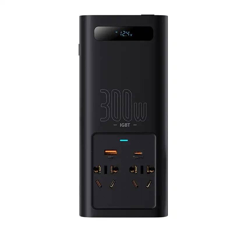 Wechselrichter Baseus 300W (220V CN/EU) (schwarz)