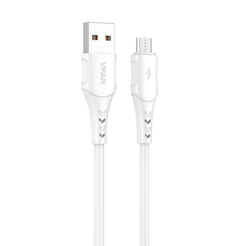 USB-zu-Micro-USB-Kabel VFAN Colorful X12, 3A, 1m (weiß)