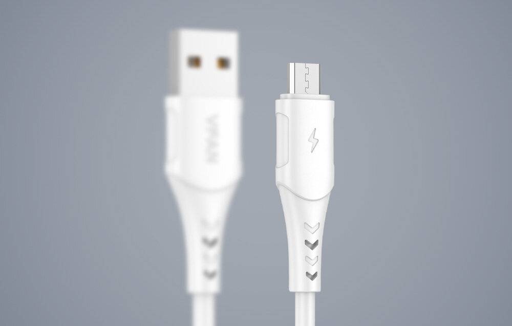 USB-zu-Micro-USB-Kabel VFAN Colorful X12, 3A, 1m (weiß)