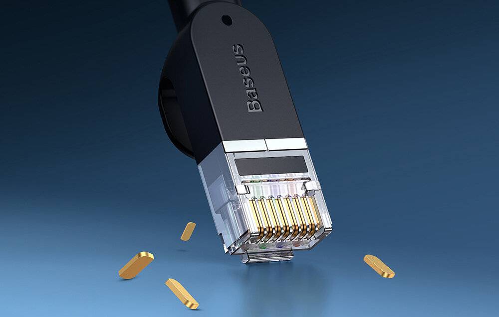 Baseus Ethernet RJ45, 1Gbps, 1,5m Netzwerkkabel (schwarz)