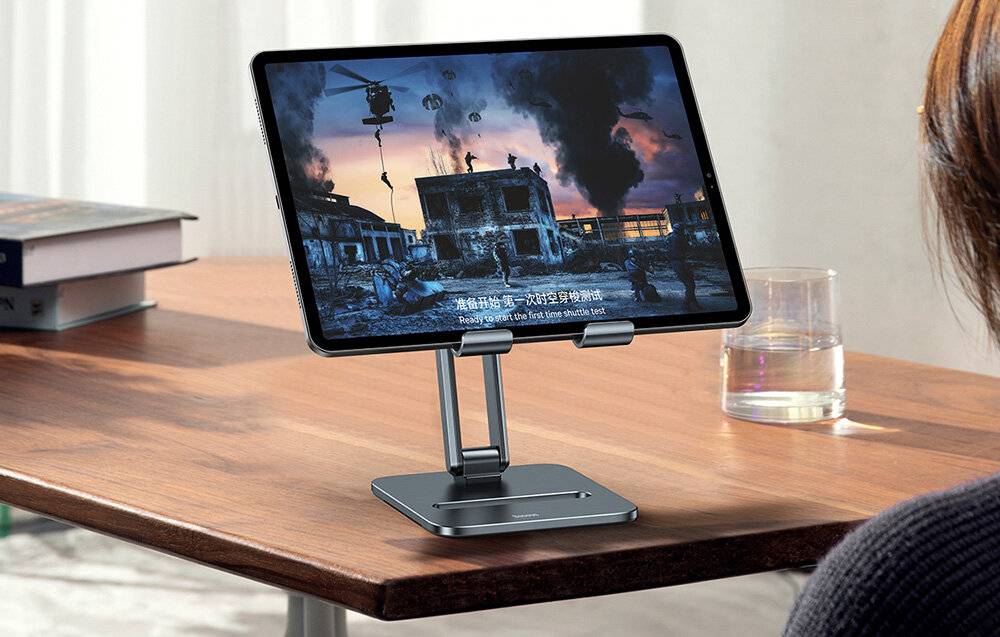 Baseus Biaxialer Ständerhalter für Tabletten (grau)