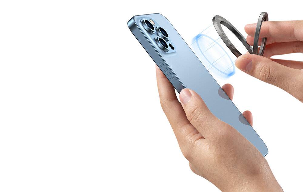 Baseus Halo Ringhalter für Telefone (Grau)