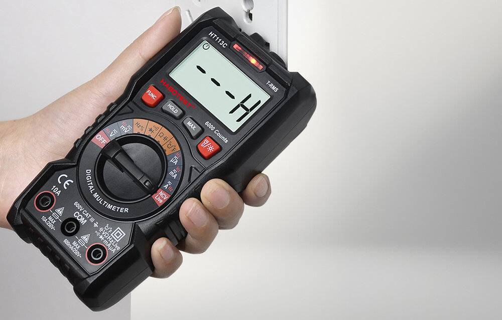 Habotest HT113C Digital-Multimeter, 6000 Counts, NCV, AC/DC Spannung/Strom, Widerstand