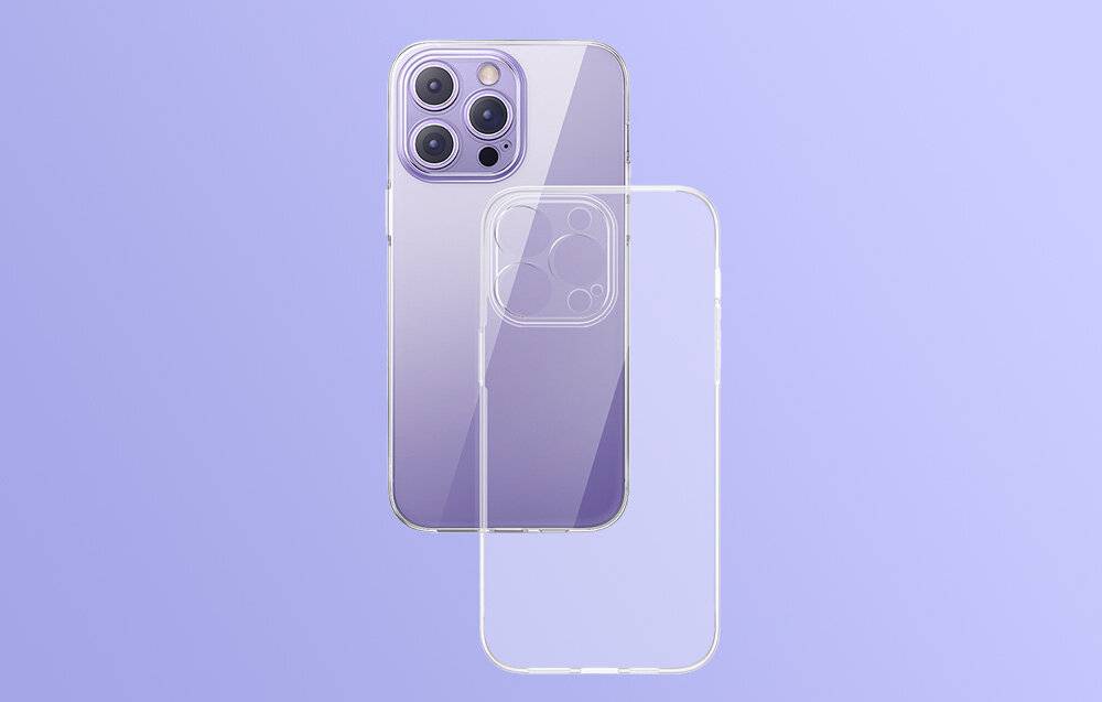 Baseus Crystal Series Hülle für iPhone 14 Plus + gehärtetes Glas