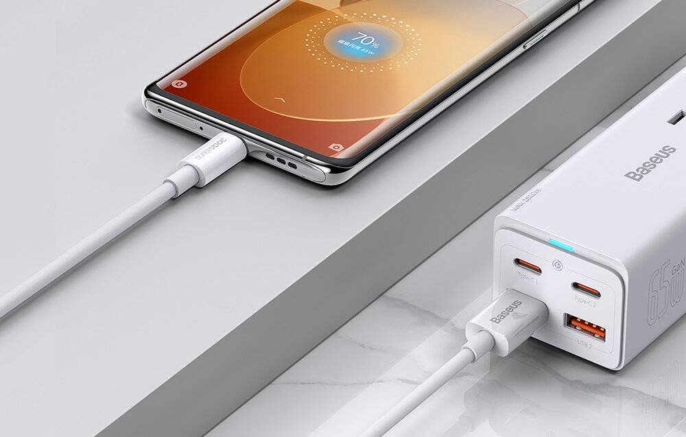 Baseus Superior Series Kabel USB zu USB-C, 65W, PD, 1m (weiß)
