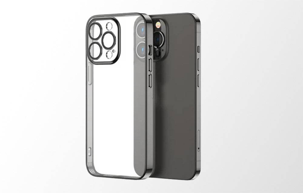 Joyroom JR-14Q3 Schutzhülle für Apple iPhone 14 Plus, Transparent/Schwarz