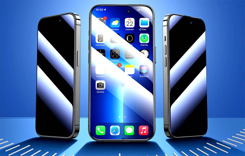 Joyroom JR-P03 Gehärtetes Glas für iPhone 14 Plus, 9H Härte, Sichtschutz, Vollflächig
