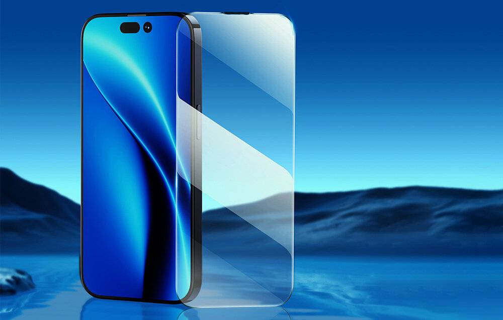 Baseus Kristallglas gehärtetes Glas staubdicht 0.3mm für iPhone 14 Pro Max (2Stk)