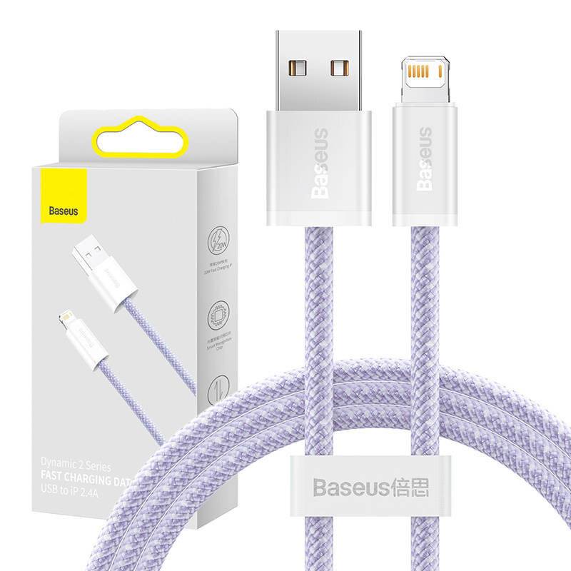 USB-Kabel für Lightning Baseus Dynamic 2 Serie, 2,4A, 1m (lila)