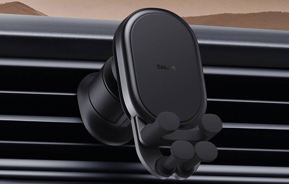 Baseus Stabiler Gravitations-Autotelefonhalter am Lüftungsgitter (schwarz)