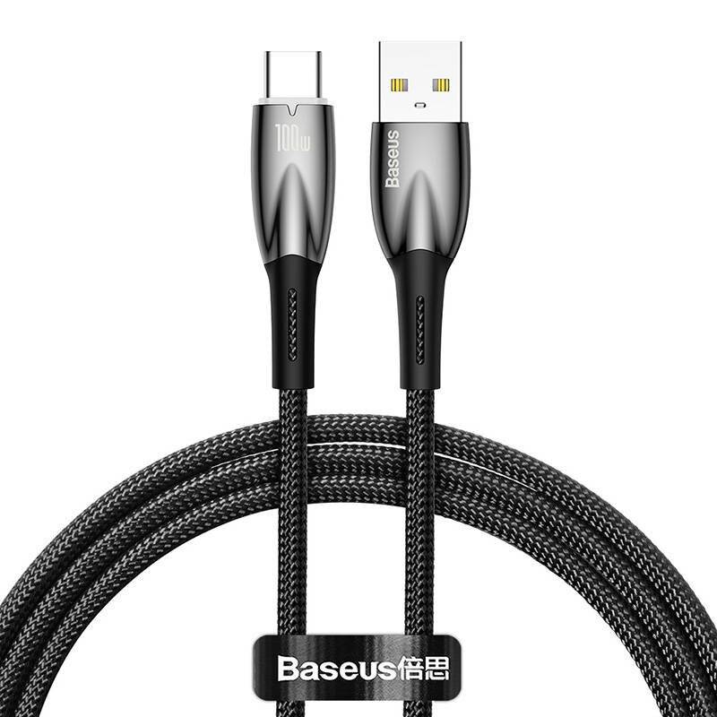 USB-Kabel für USB-C Baseus Glimmer Series, 100W, 1m (Schwarz)