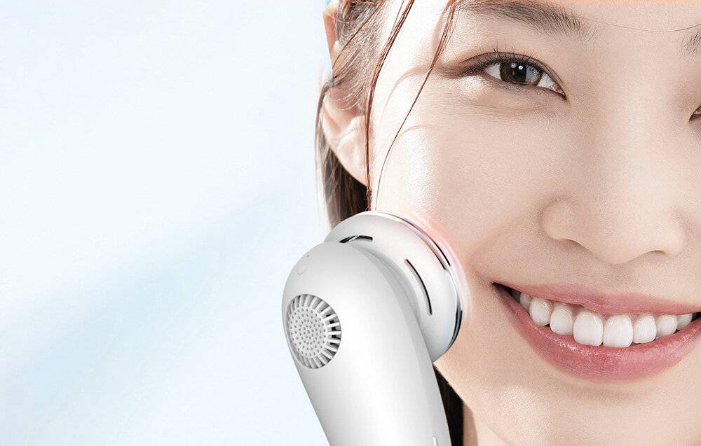 Ultraschall-Gesichtsmassagegerät mit Lichttherapie ANLAN 01-ADRY15-001