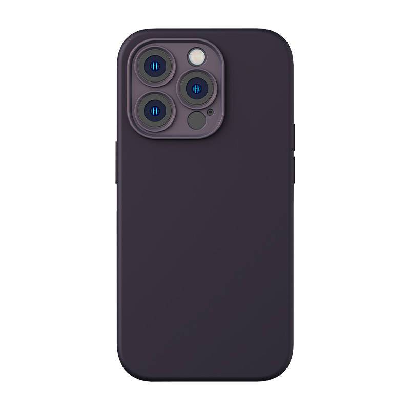 Baseus Liquid Silica Gel Case für iPhone 14 Pro (Elderberry)+ gehärtetes Glas + Reinigungskit