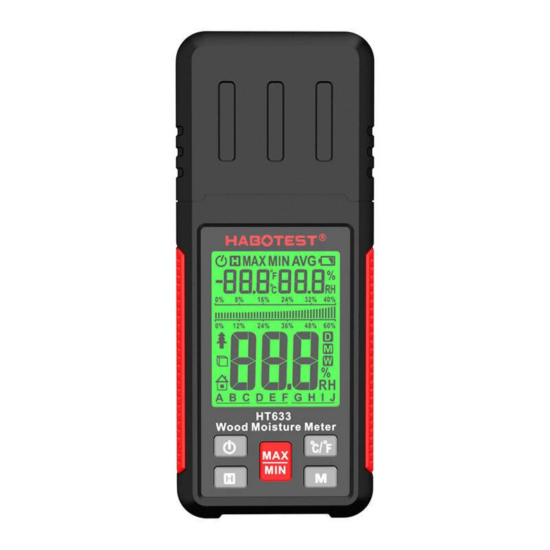 Holzfeuchtemessgerät Habotest HT633 für Holz, Beton und Putz, 0,0 % - 57,0 % Feuchte