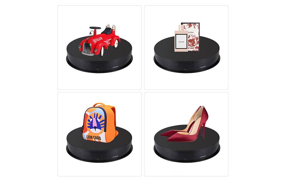 Elektrisch drehbare Drehscheibe Display Puluz 30cm USB (schwarz)