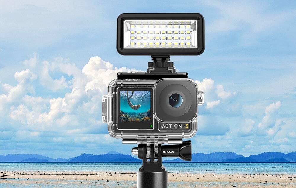 Wasserdichtes Tauchlicht Puluz LED 40m (Schwarz)