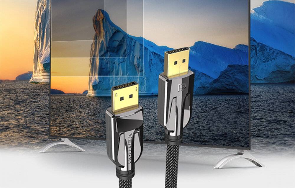 Kabel 2xDisplay Port 1.4 Vention HCABI 8K 60Hz 3m (schwarz)