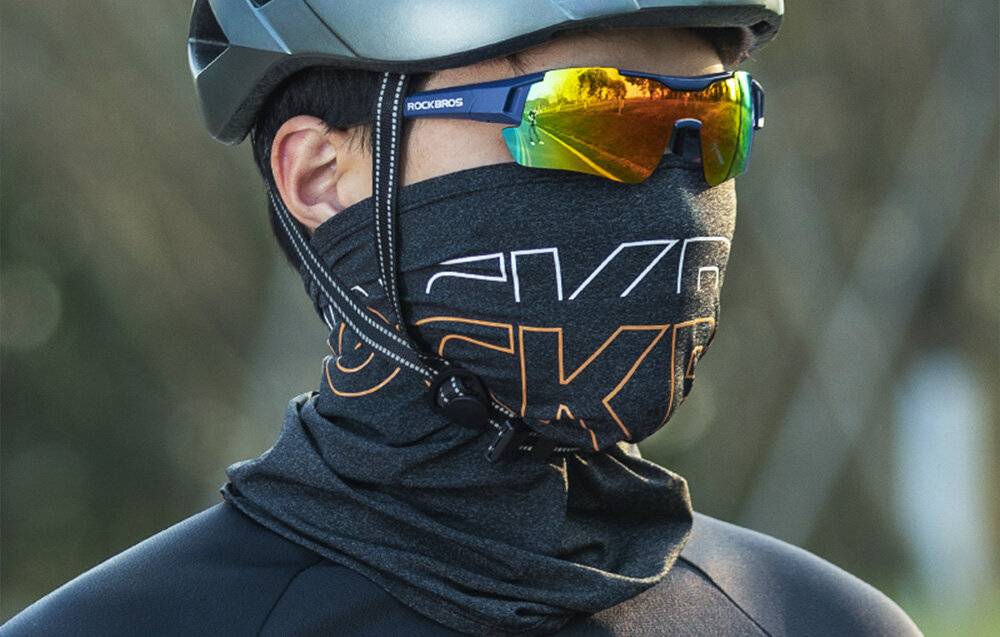 Radsport Gesichtsmaske Rockbros LF8049-2 (dunkelgrau)