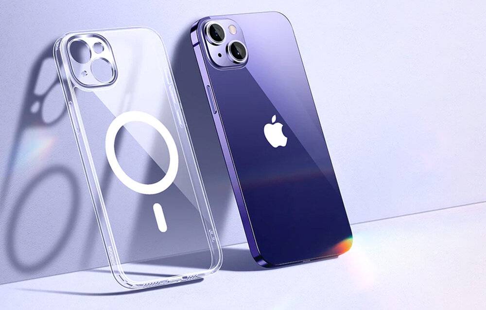 Joyroom JR-14H7 Schutzhülle für iPhone 14 Plus, Transparent, Magnetisch, TPU