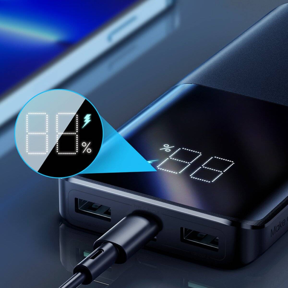 Joyroom JR-QP191 Powerbank 22,5 W 10000 mAh PD QC3.0 AFC – Schwarz