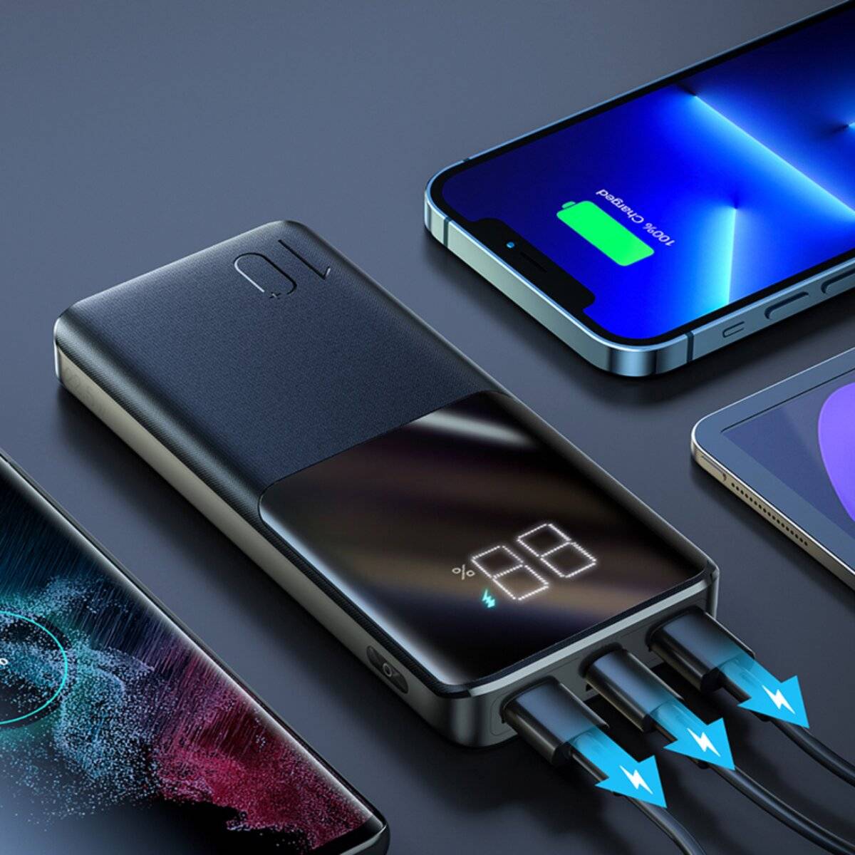 Joyroom JR-QP191 Powerbank 22,5 W 10000 mAh PD QC3.0 AFC – Schwarz