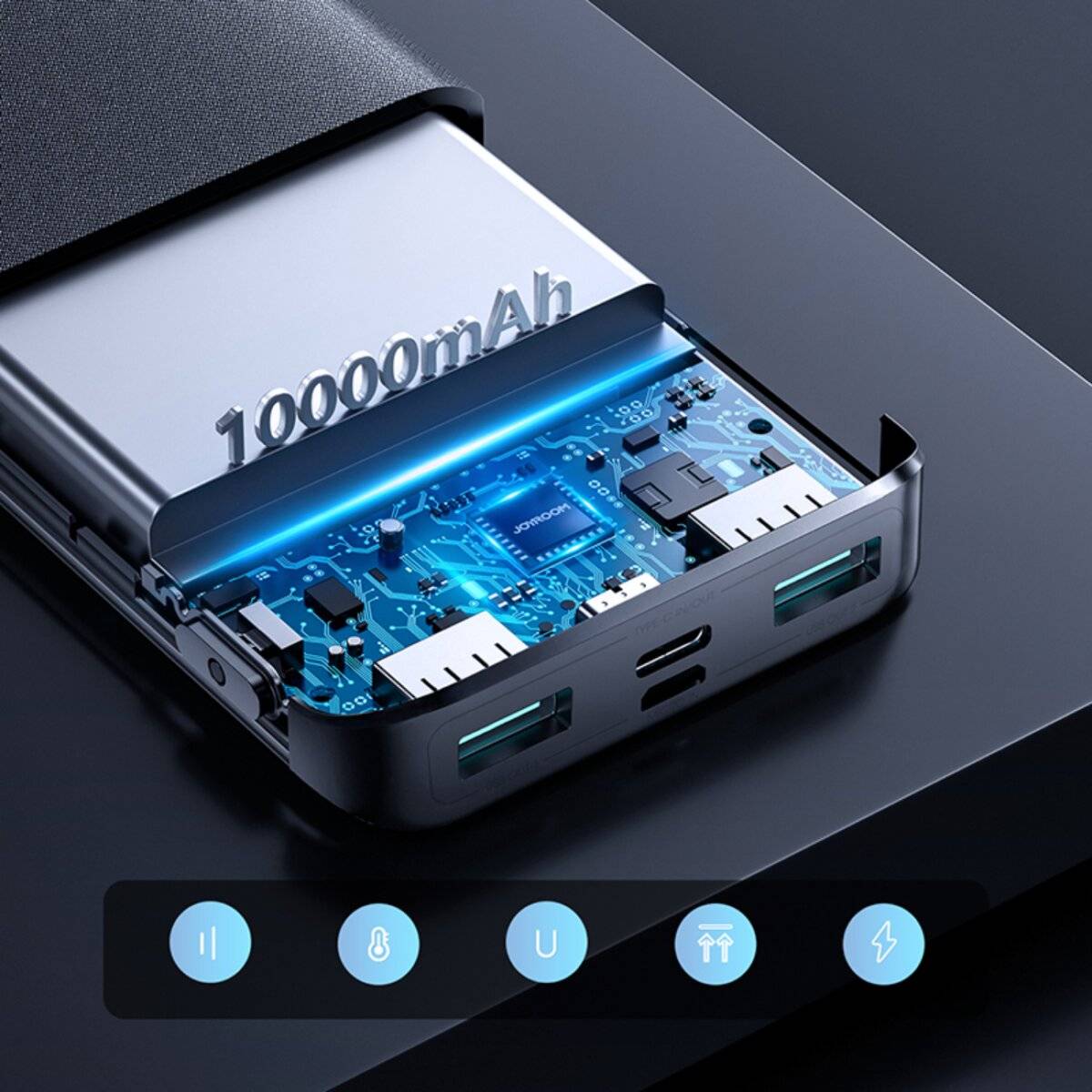 Power Bank 22.5W 10000mAh Joyroom JR-QP191 (schwarz)