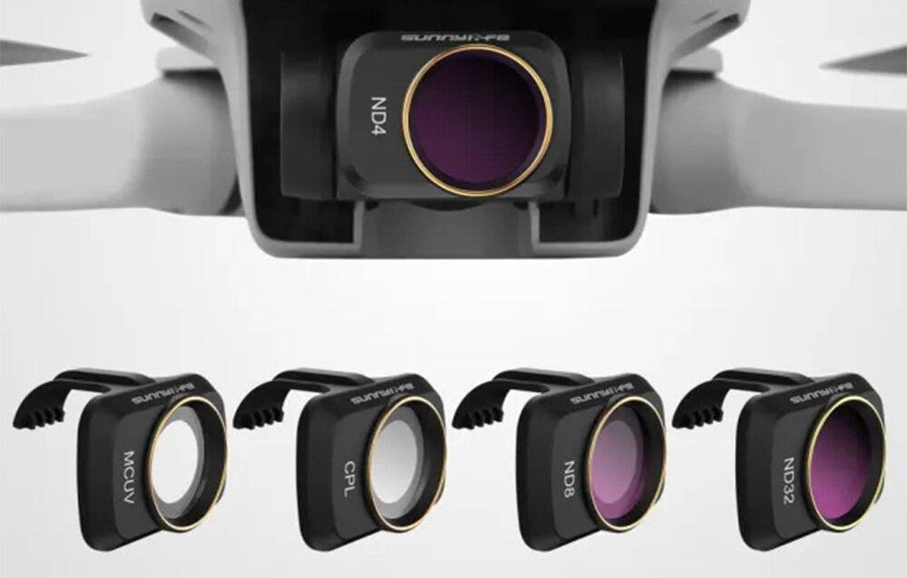 Satz mit 4 Filtern CPL ND 4/8 UV Sunnylife für DJI Mini 2 (MM-FI9257)