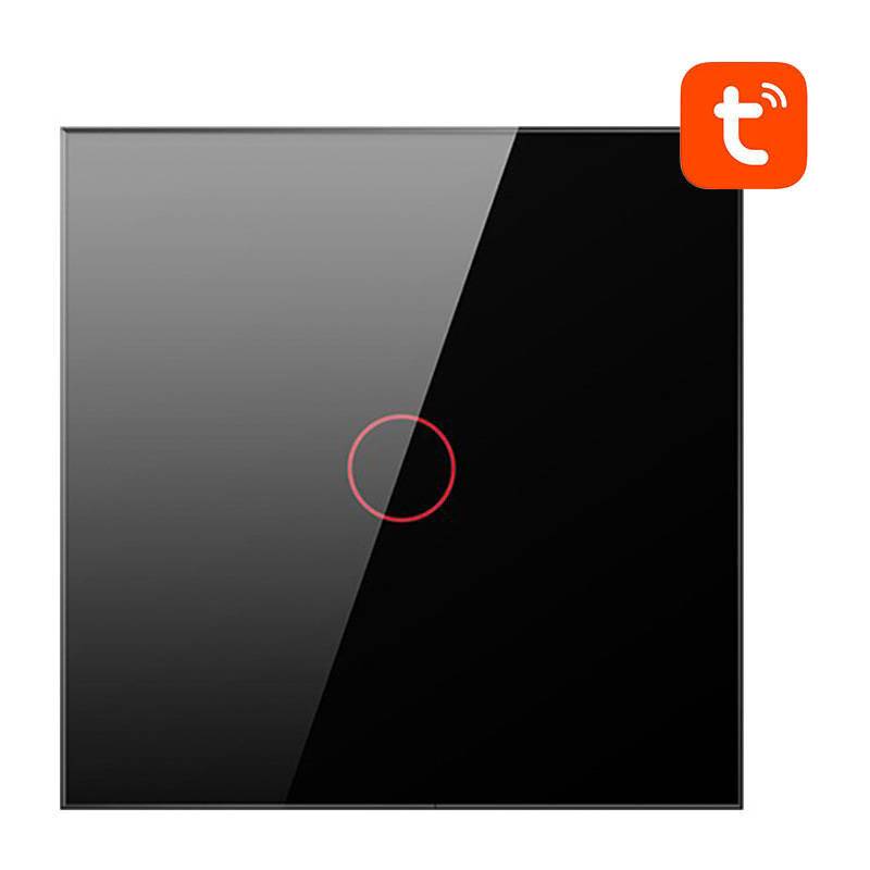 Intelligenter Lichtschalter ZigBee Avatto LZTS02-EU-B1 1 Weg ohne Nullleiter TUYA (schwarz)