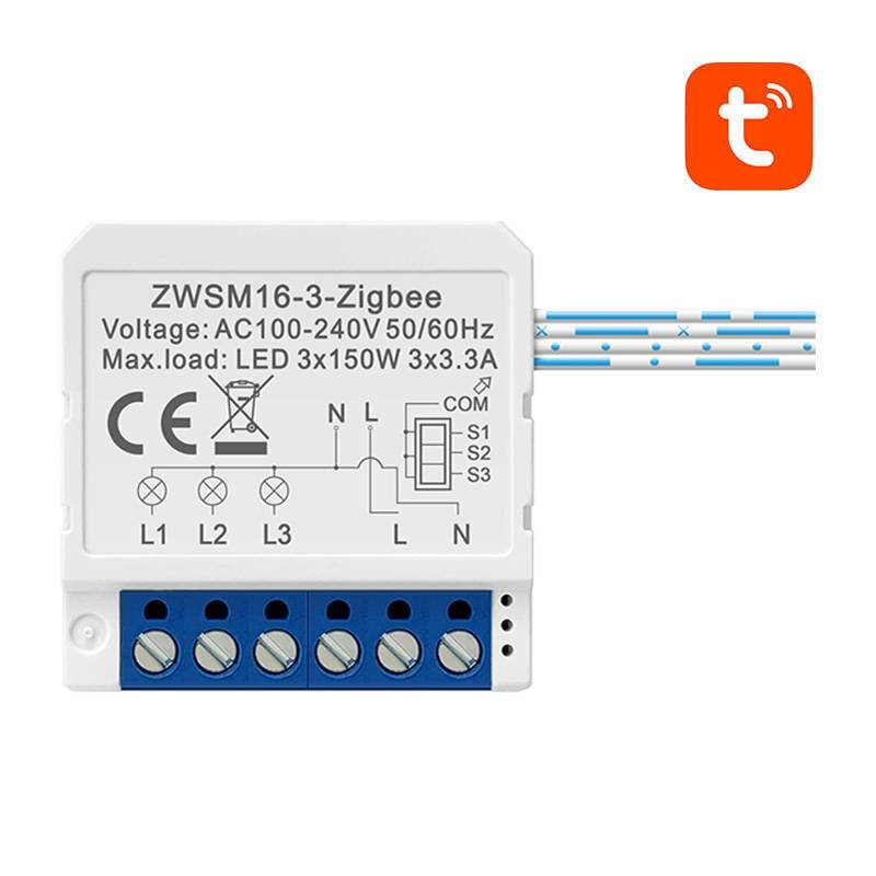 Smart Switch Modul ZigBee Avatto ZWSM16-W3 TUYA