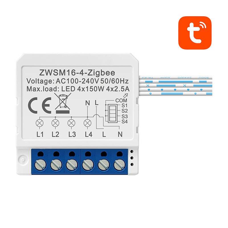 Smart Switch Modul ZigBee Avatto ZWSM16-W4 TUYA