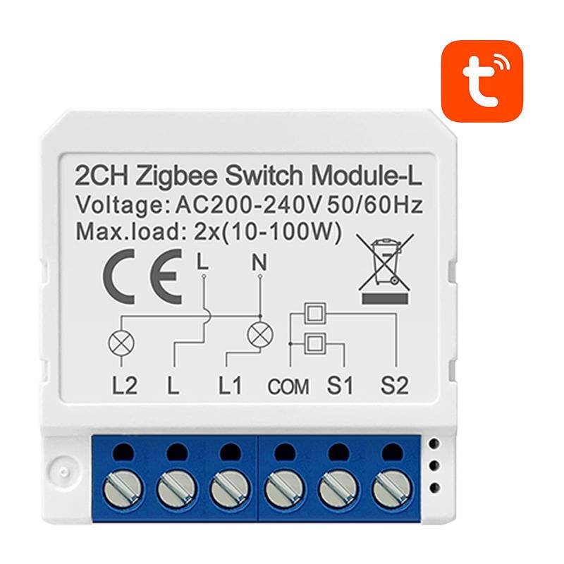 Smart-Switch-Modul ZigBee Avatto LZWSM16-W2 Ohne Nullleiter TUYA