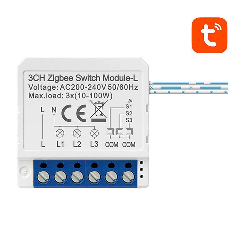 Smart-Switch-Modul ZigBee Avatto LZWSM16-W3 Ohne Nullleiter TUYA