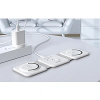 Choetech T588-F 3in1 Magnetisches drahtloses Ladegerät 15W (weiß) Choetech T588-F 3in1 Magnetisches drahtloses Ladegerät 15W (weiß)