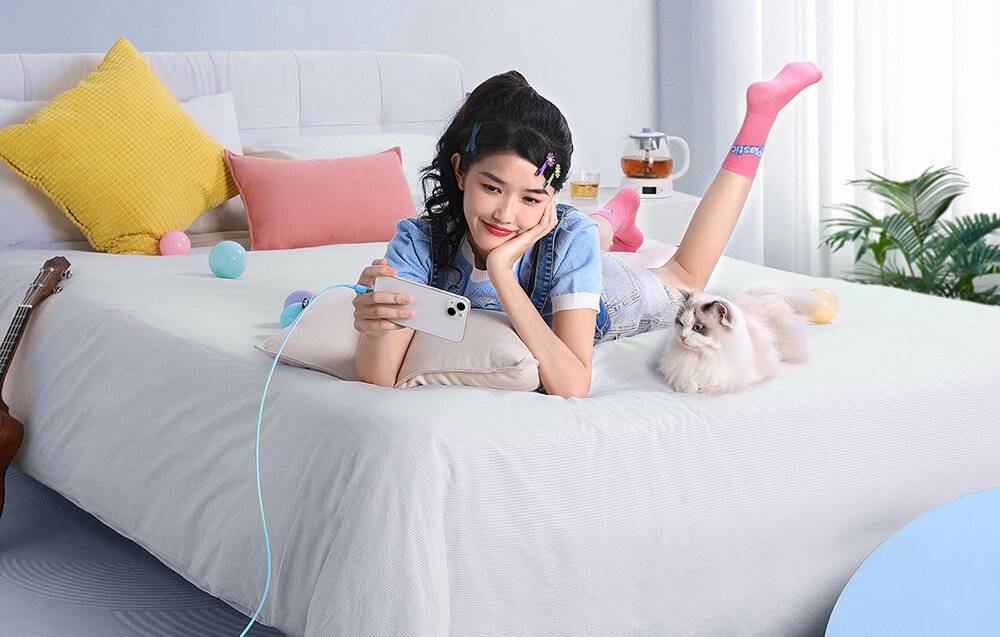 Schnellladekabel Baseus Explorer USB zu Lightning 2.4A 1M (blau)